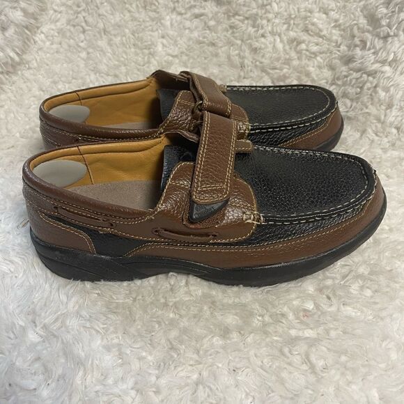 Dr. Comfort Mike 8660 Diabetic Men’s Casual Shoes Leather Black/Brown SZ12W main image 3